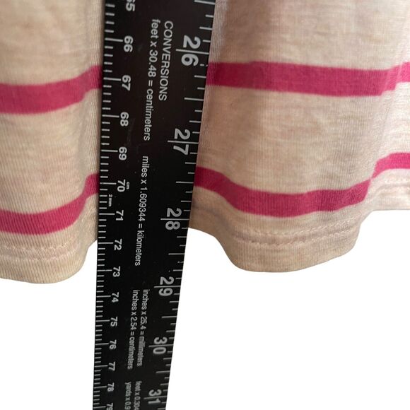 Chico's Shirt Women's 3 Red Striped Round Neck 3/4 Sleeve XL Casual Top - Picture 2 of 8